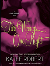 Cover image for Two Wrongs, One Right